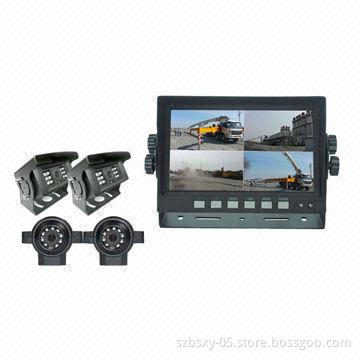 Color CCD Cameras with High Resolution Digital LCD Car Monitor for Car Reversing System